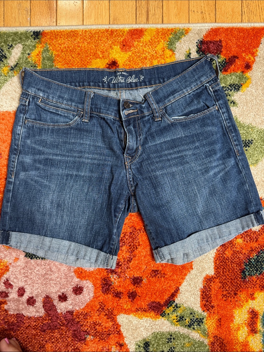 Old Navy Blue Rolled-Hem Denim Shorts